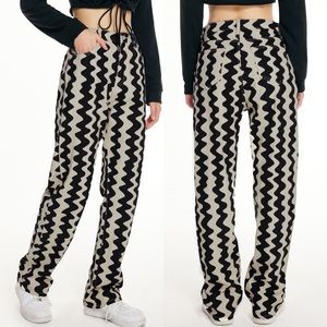 Cider wavy retro straight leg jeans NWT